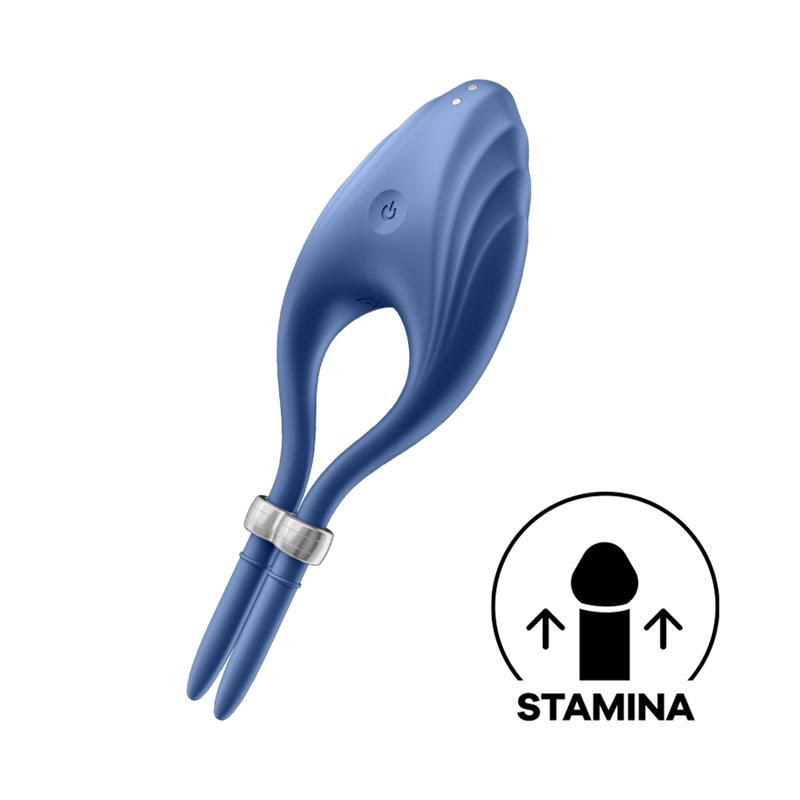 Satisfyer Tärisevä Penisrengas Duelist Sininen