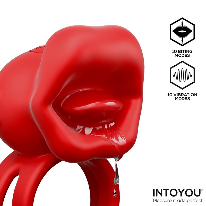 Bittey Penis Ring With Vibration And Biting