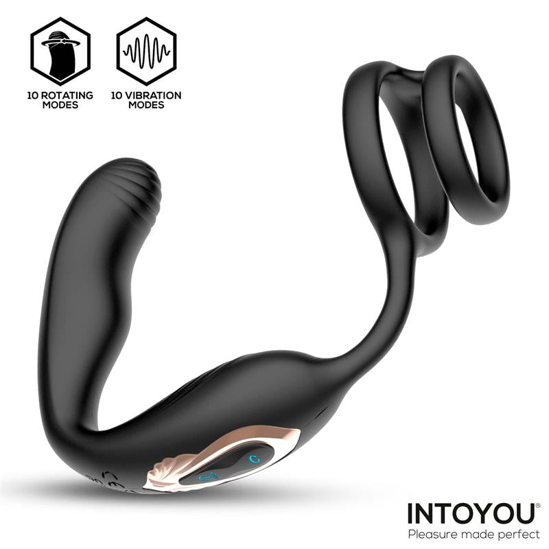 Intoyou Bruce Eturauhashieroja 360º Tuplapenisrenkaalla ja tärinällä