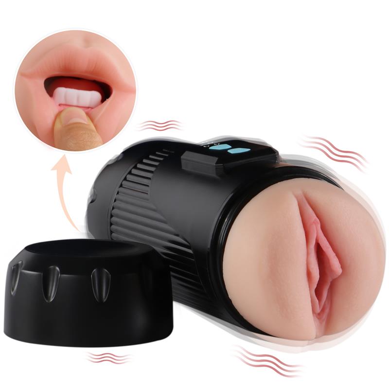 Juicy Lamour Tuplamiehinen Masturbaattori Vagina And Mouth Kay