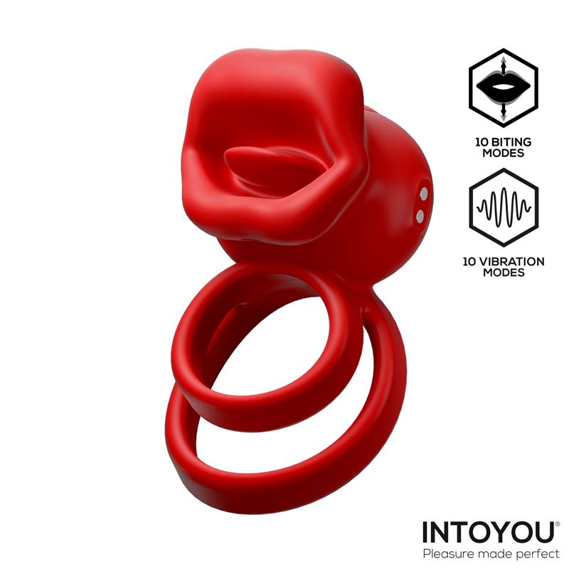 Bittey Penis Ring With Vibration And Biting