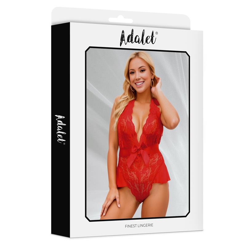Adalet Lingerie Violet V Neckline Teddy