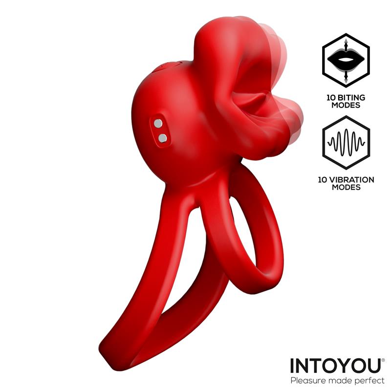 Bittey Penis Ring With Vibration And Biting