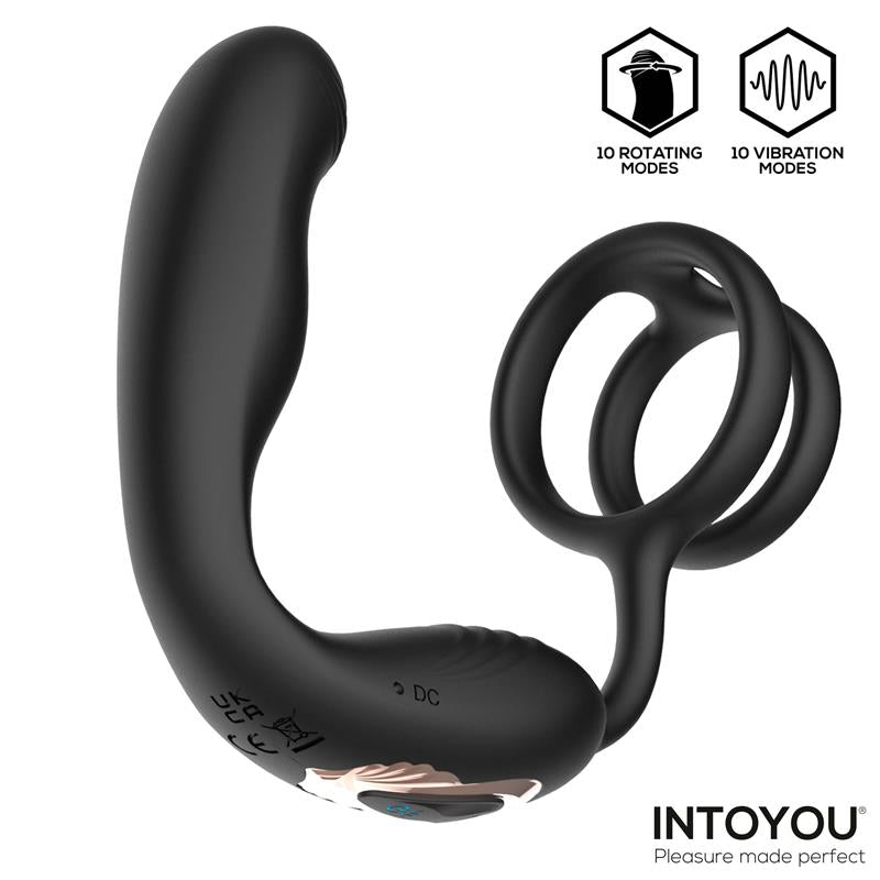 Intoyou Bruce Eturauhashieroja 360º Tuplapenisrenkaalla ja tärinällä