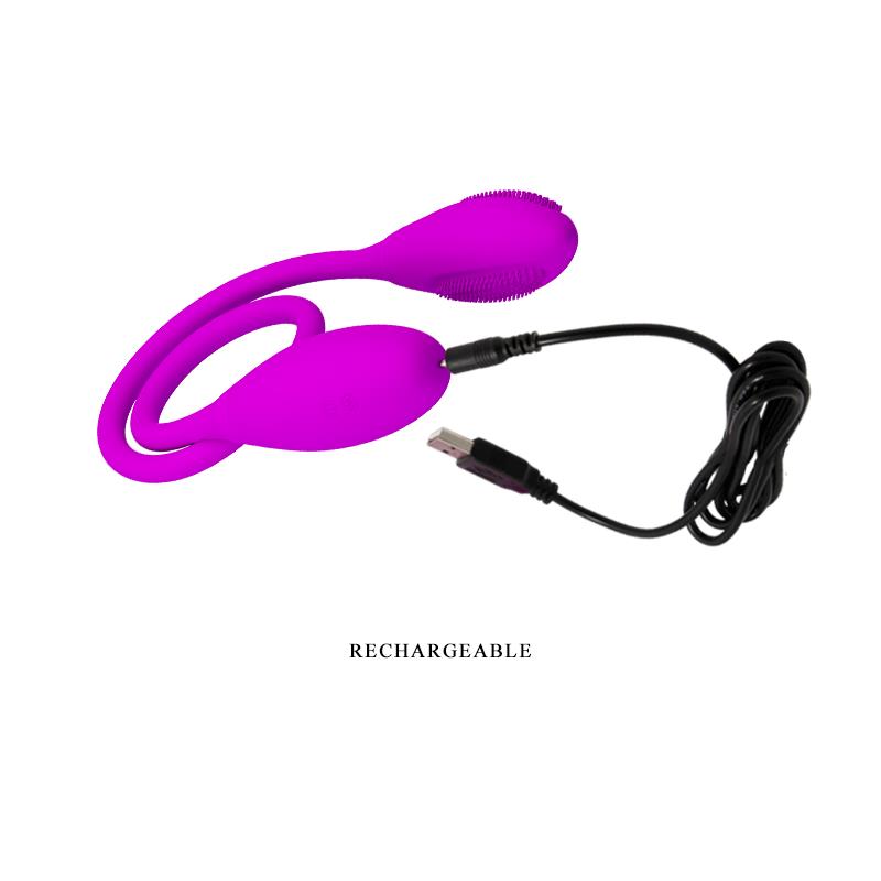 Pretty Love -värähtelevät munat, käärmemäinen, violetti
