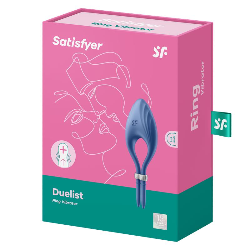 Satisfyer Tärisevä Penisrengas Duelist Sininen