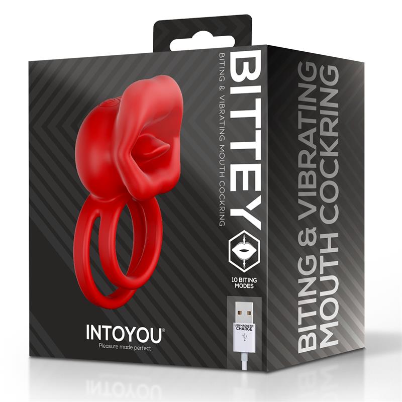 Bittey Penis Ring With Vibration And Biting