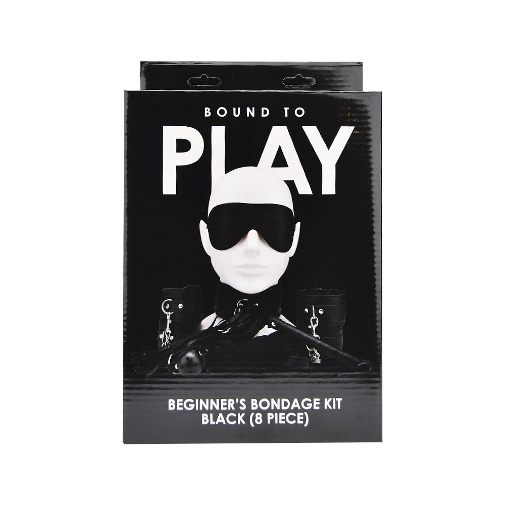 Bound to Play aloittelijan bondage-setti musta (8 osaa)