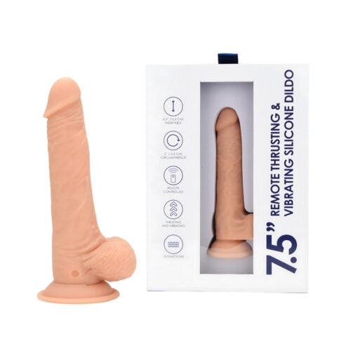 Loving Joy 7.5″ kaukosäädettävä ja värisevä silikonidildo