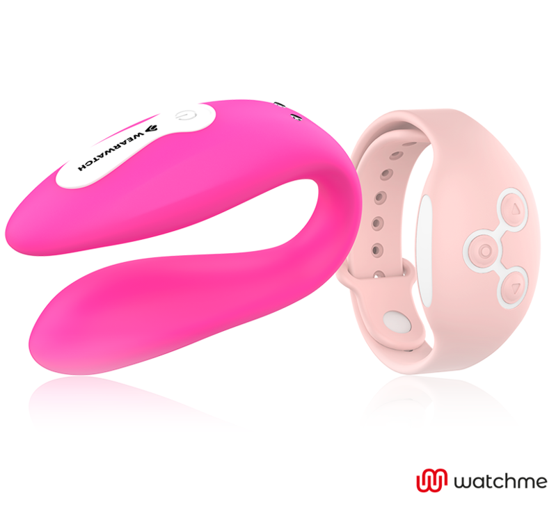 WEARWATCH - WATCHME KAKSOISTEKNOLOGINEN VIBRAATORI FUKSIAN/VAALEANPUNAISET