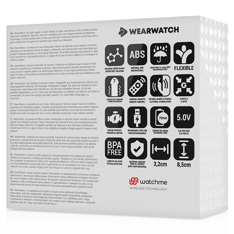 WEARWATCH - WATCHME KAKSOISTEKNOLOGINEN VIBRAATORI FUKSIAN/VAALEANPUNAISET
