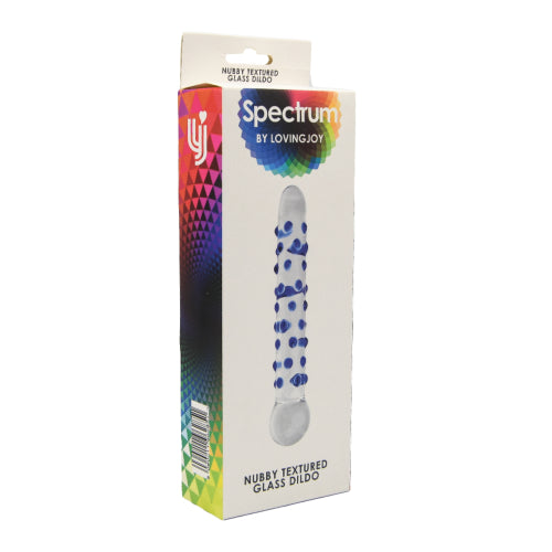 Spectrum Nubby -teksturoitu lasinen dildo