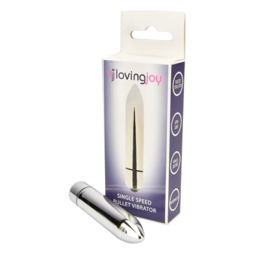Loving Joy -sininen yhden nopeuden Silver Bullet -vibraattori